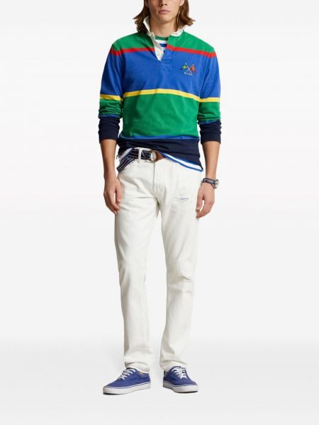 Pruhované bavlněné polokošile na zip Polo Ralph Lauren