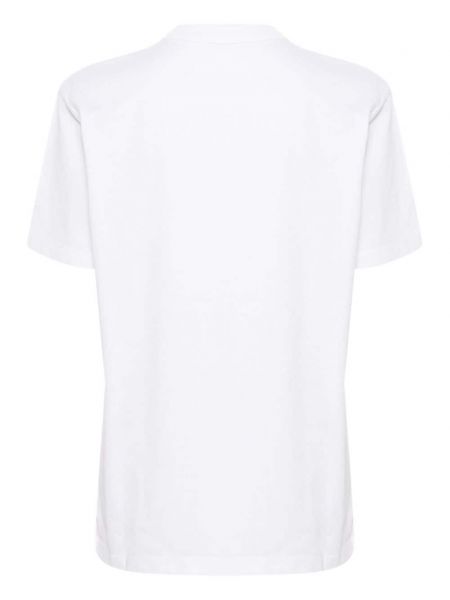 T-shirt en coton col rond Tekla blanc