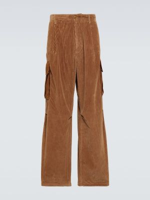 Bombažne kargo hlače iz rebrastega žameta Moncler