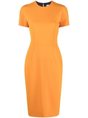 Midi šaty na zips Victoria Beckham oranžová