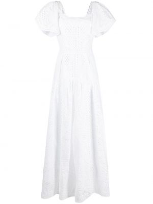 Vestido largo con bordado Alberta Ferretti blanco