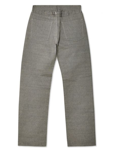 Straight fit džíny s vysokým pasem Maison Margiela šedé