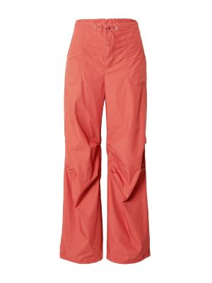 Pantaloni largi cu talie înaltă din bumbac cu buzunare Cotton On - roșu