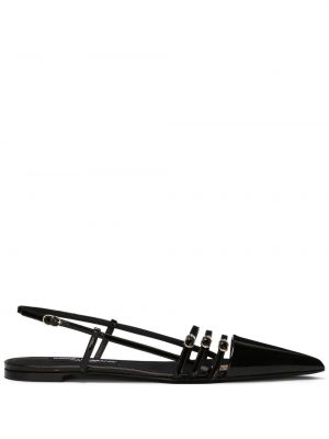 Usnjene nizki čevlji Dolce & Gabbana črna