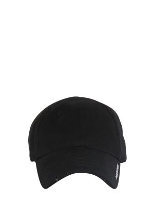 Medvilninis kepurė su snapeliu Balenciaga juoda