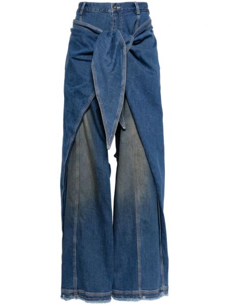 Brīva piegriezuma džinsi ar drapējumu Act Nº1 zils