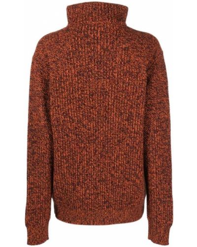 Kašmira džemperis ar rāvējslēdzēju Sease oranžs