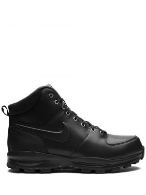 Kožené kotníkové boty Nike černé
