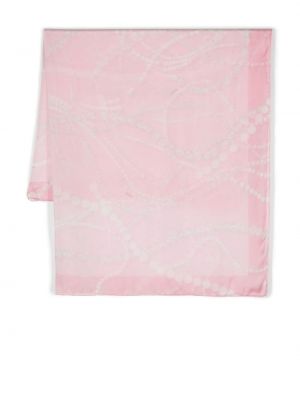 Hedvábný šál Lanvin růžový