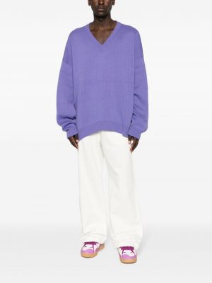 Pull en tricot couleur unie oversize Monochrome violet