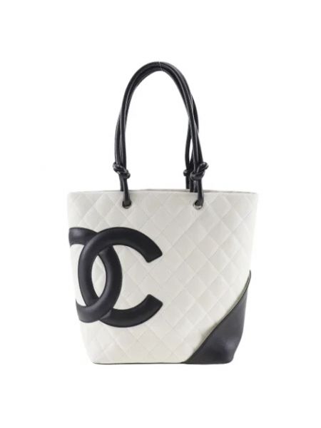 Shopperka skórzana Chanel Vintage biała