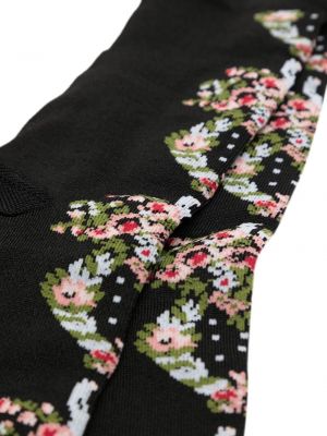 Raštuotos gėlėtos kojines Simone Rocha juoda