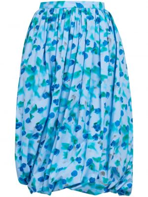 Midi suknja s cvjetnim printom s printom peplum Marni