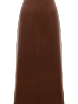 Кожаная юбка Color Temperature коричневая