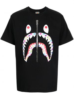 Trykt t-skjorte A Bathing Ape® svart