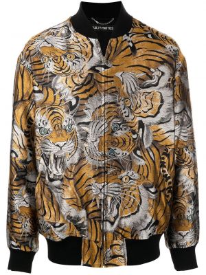 Bomber jakna iz žakarda s tigrastim vzorcem Wacko Maria