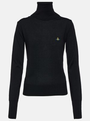 Vilnas džemperis ar augstu apkakli Vivienne Westwood melns
