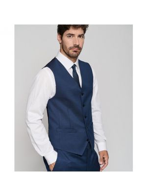 Chaleco de traje de lana Roberto Verino azul