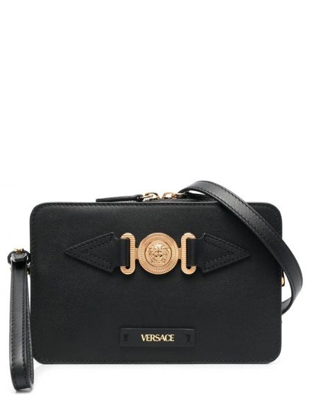 Usnjena pisemska torbica Versace