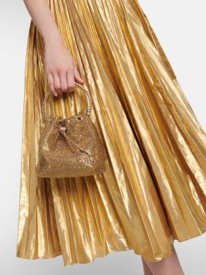 Plisované midi šaty Altuzarra zlaté