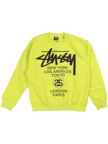 Trykt sweatshirt Stüssy gul