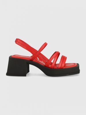 Sandały skórzane Vagabond Shoemakers czerwone