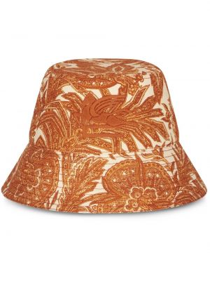 Cappello ricamato Etro arancione