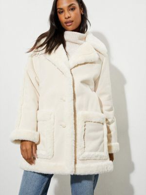 Замшевое пальто Dorothy Perkins белое