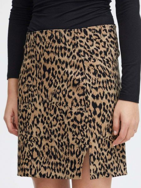 Жаккардовая леопардовая юбка-карандаш Ichi