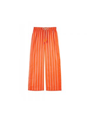 Spodnie w paski Mira Mikati pomarańczowe