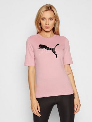 Priliehavé tričko Puma ružová