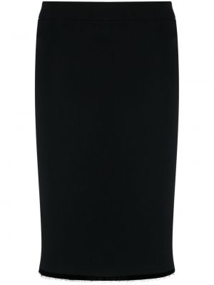 Czarna spódnica ołówkowa z przetarciami Christian Dior
