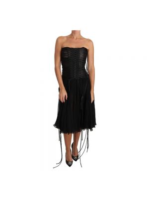 Czarna sukienka midi Dolce And Gabbana