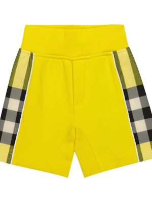 Sjekket bomull shorts for jenter Burberry Kids gul