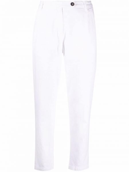 Укороченные прямые брюки Massimo Alba, белые