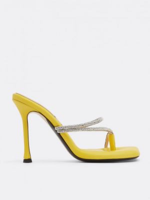 Сандалии Crystal-embellished sandals желтый