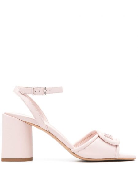 Leder sandale Emporio Armani pink