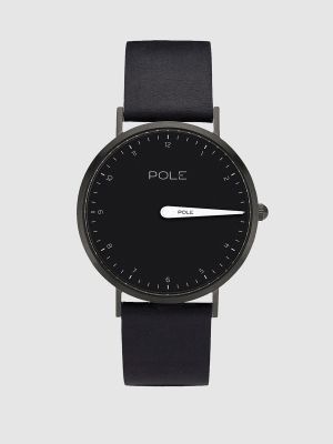 Relojes de cuero Pole Watches negro