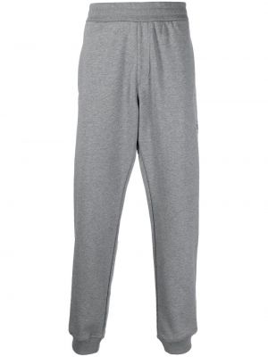 Pantaloni slim fit con stampa Versace grigio