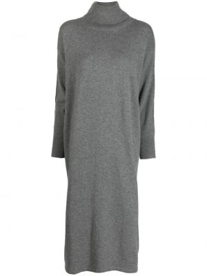 Kašmírové midi šaty N.peal šedé