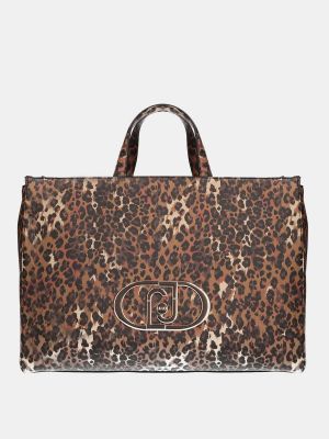 Bolso shopper con estampado leopardo Liu Jo marrón