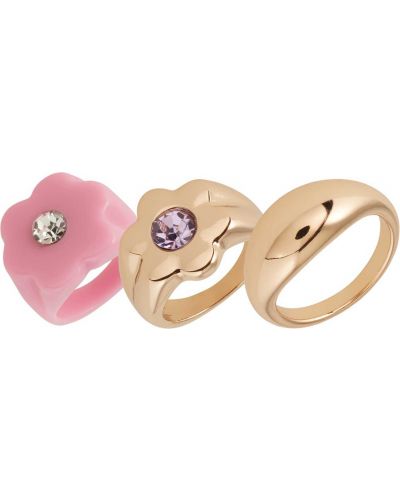 Прозрачен пръстен Monki розово