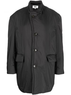 Svītrainas jaka ar pogām Mm6 Maison Margiela melns