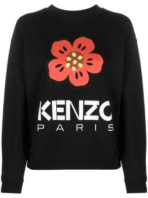 Raštuotas medvilninis džemperis Kenzo juoda