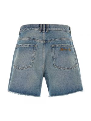 Pantalones cortos vaqueros con bordado Balmain azul