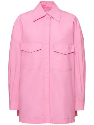 Bavlněná džínová bunda The Attico růžová