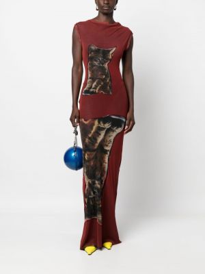 Kleid mit print Ottolinger rot