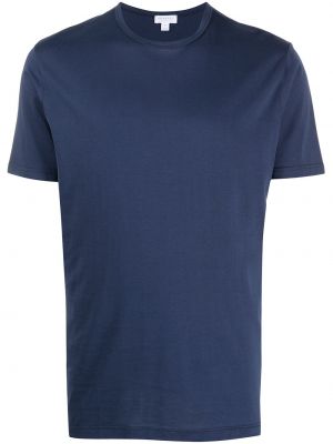 Pamut póló Sunspel kék
