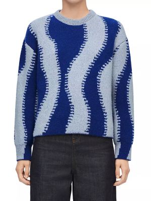 Шерстяной свитер Loewe синий