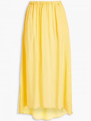Американская сатиновая юбка миди винтажная American Vintage, желтый